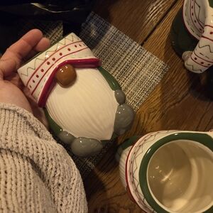 Festive Gnome Ceramic Mug - Red, Green, White